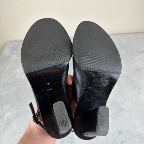 Alexander Wang Black Leather Heels Women’s Size 38 EU - Picture 9 of 10